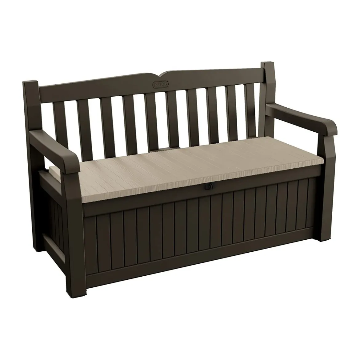 Keter Baule Effetto Legno Cassapanca Portagiochi Contenitore Coperchio Balcone