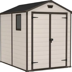 Keter Box Manor 185x236 per Esterno in Resina Capanno Porta Attrezzi Beige