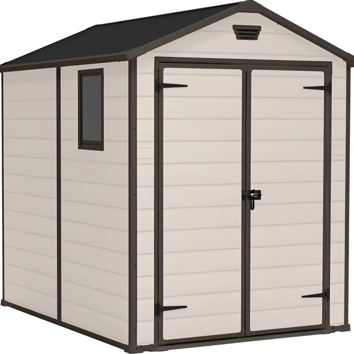 Keter Box Manor 185x236 per Esterno in Resina Capanno Porta Attrezzi Beige