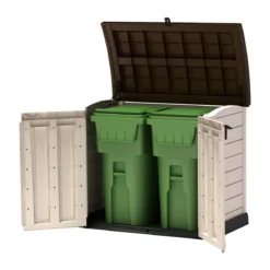 Keter Box per Esterno Resina Pavimento Lavoro Beige Compatto da Giardino Armadio