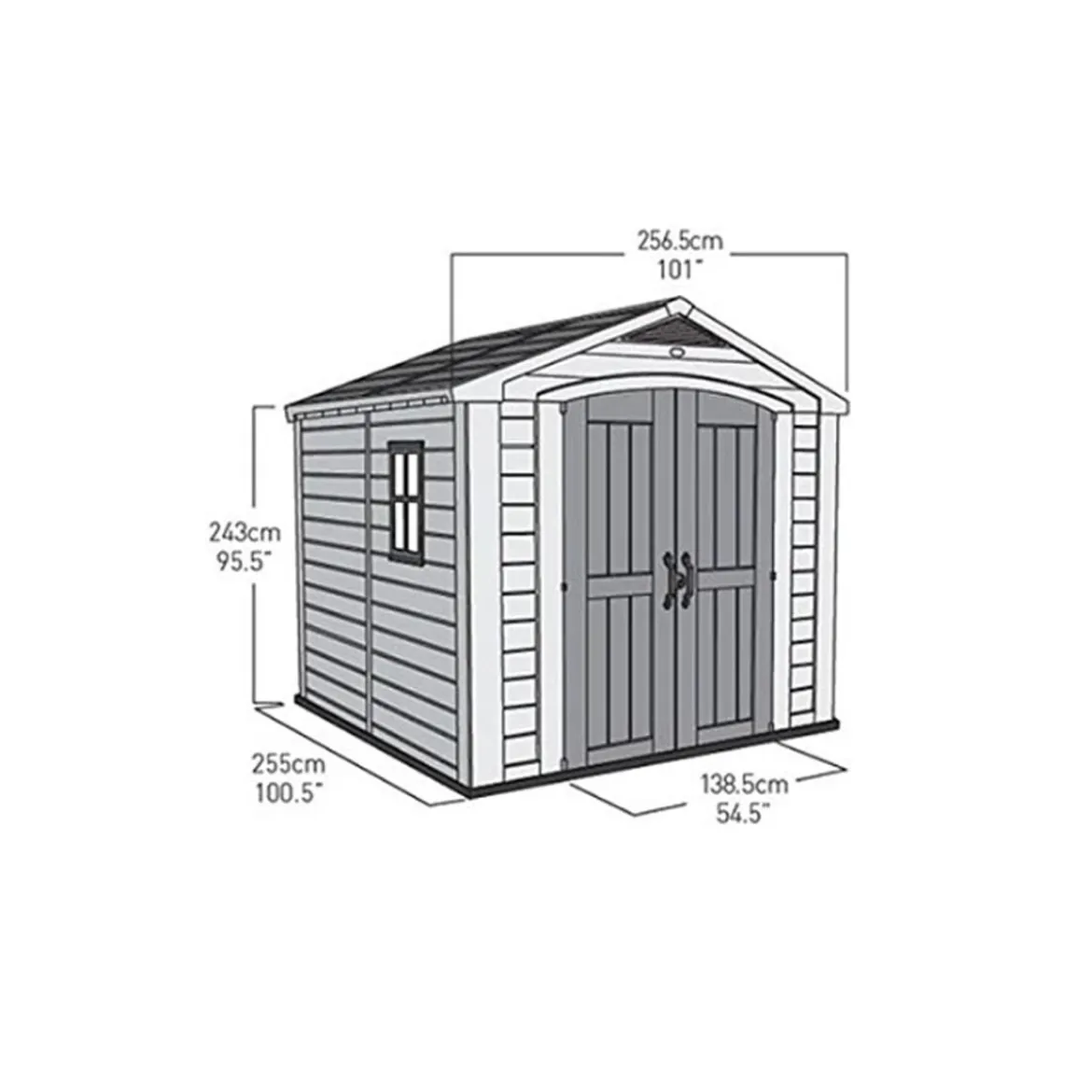 Keter Casetta da Giardino Factor per Attrezzi 257x255 cm