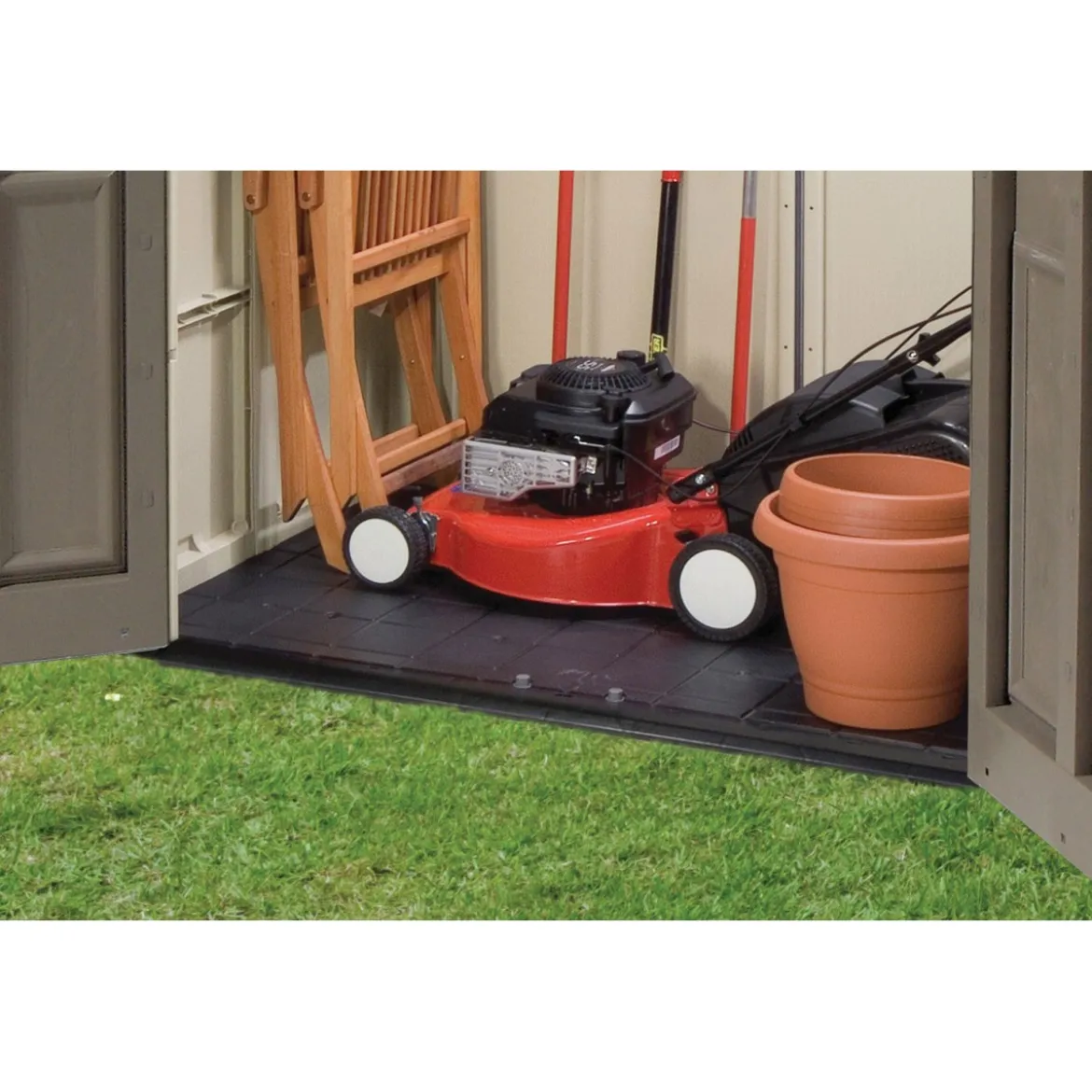 Keter Casetta per Attrezzi Factor 256x182 con Pavimento Interno da Giardino