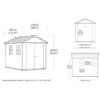 Keter Newton Plus Casetta da Giardino 230x287 PVC Effetto Legno 2 Ante