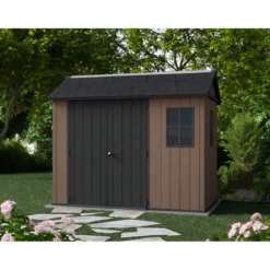 Keter Newton Plus Casetta da Giardino 230x287 PVC Effetto Legno 2 Ante