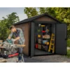 Keter Newton Plus Casetta da Giardino 230x350 PVC Effetto Legno 2 Ante