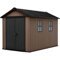 Keter Newton Plus Casetta da Giardino 230x350 PVC Effetto Legno 2 Ante