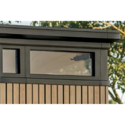 Keter Pent Casetta da Giardino 277x218 Resina Effetto Legno Finestre