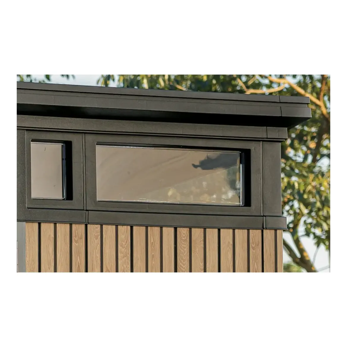 Keter Pent Casetta da Giardino 340x218 Resina Effetto Legno Doppia Porta