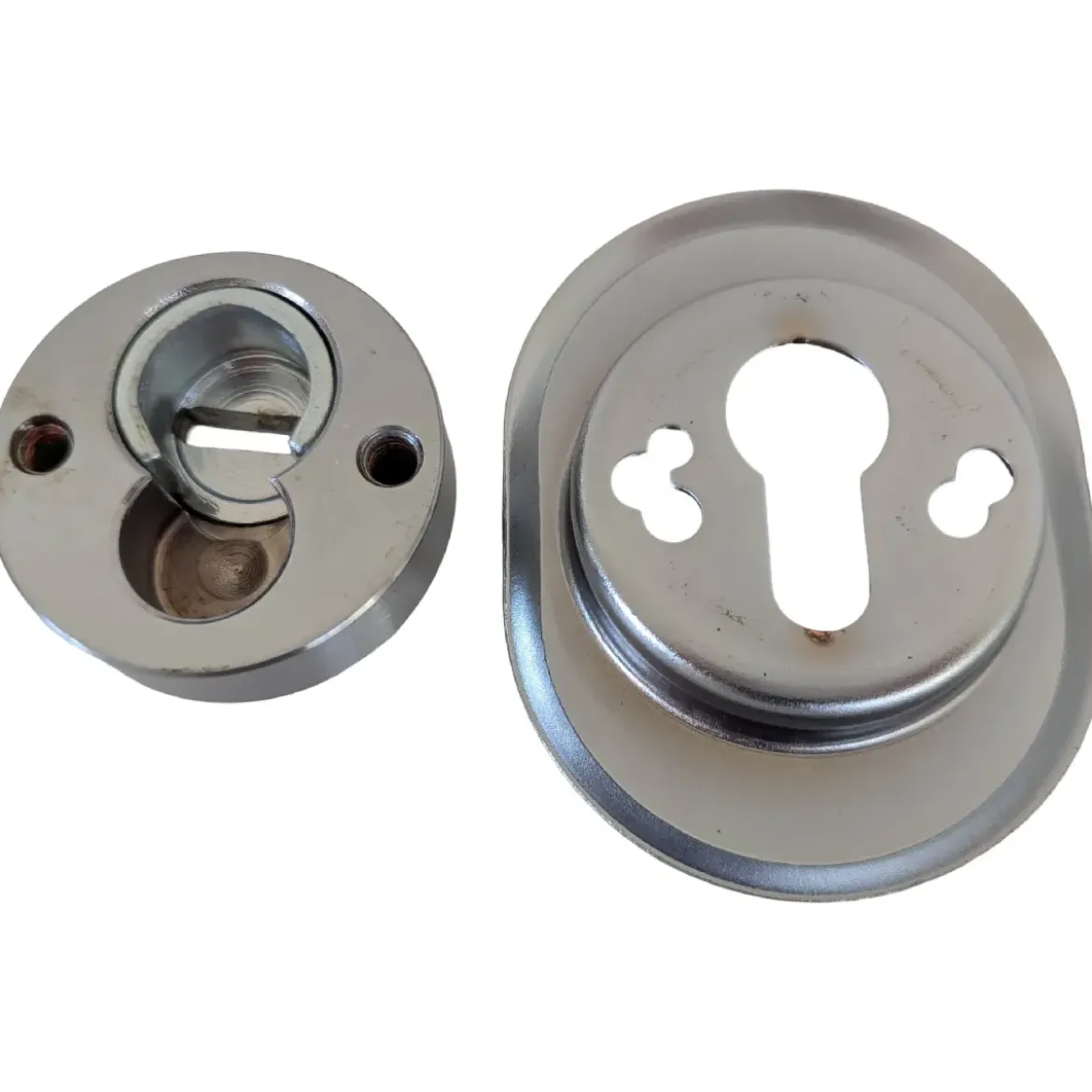 Kit Accessori Porta Blindata Cromo Satinato con Defender 55