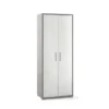 Kit Armadio Alto 2 Ante 180 cm Ossido Grigio Multiuso da Ufficio Mobile Moderno