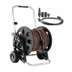 Kit Avvolgitubo Claber 30m Carrello in Alluminio Tubo Irrigazione