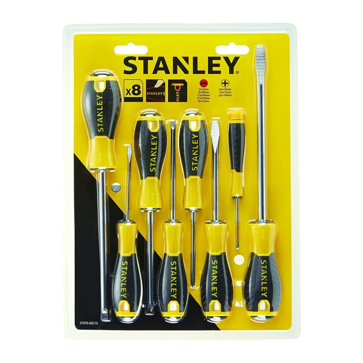 Kit Cacciaviti Stanley a Lama Piatta Set Giraviti a Croce Taglio Stella Piccolo