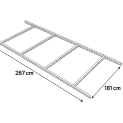 Kit di Fondazione per Casetta da Giardino 267x181 cm Acciaio Zincato
