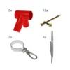 Kit Ferramenta per Altalena Singola Seduta in Legno Pali diam 10cm per Bambini