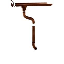 Kit F Grondaia Zincata Casette Legno Falde 400 e 490 cm con Accessori