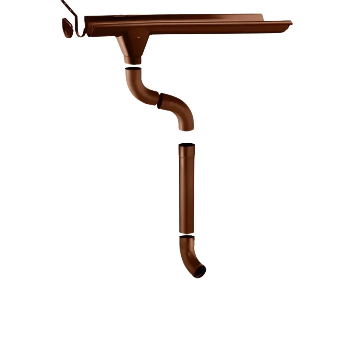 Kit F Grondaia Zincata Casette Legno Falde 400 e 490 cm con Accessori