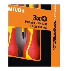 Kit Giraviti Beta Elettricista Isolati Lama Piatta e Punta Philips Professionali