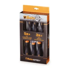Kit Giraviti Beta Elettricista a Stella a Croce Set Cacciaviti Taglio Calamitati