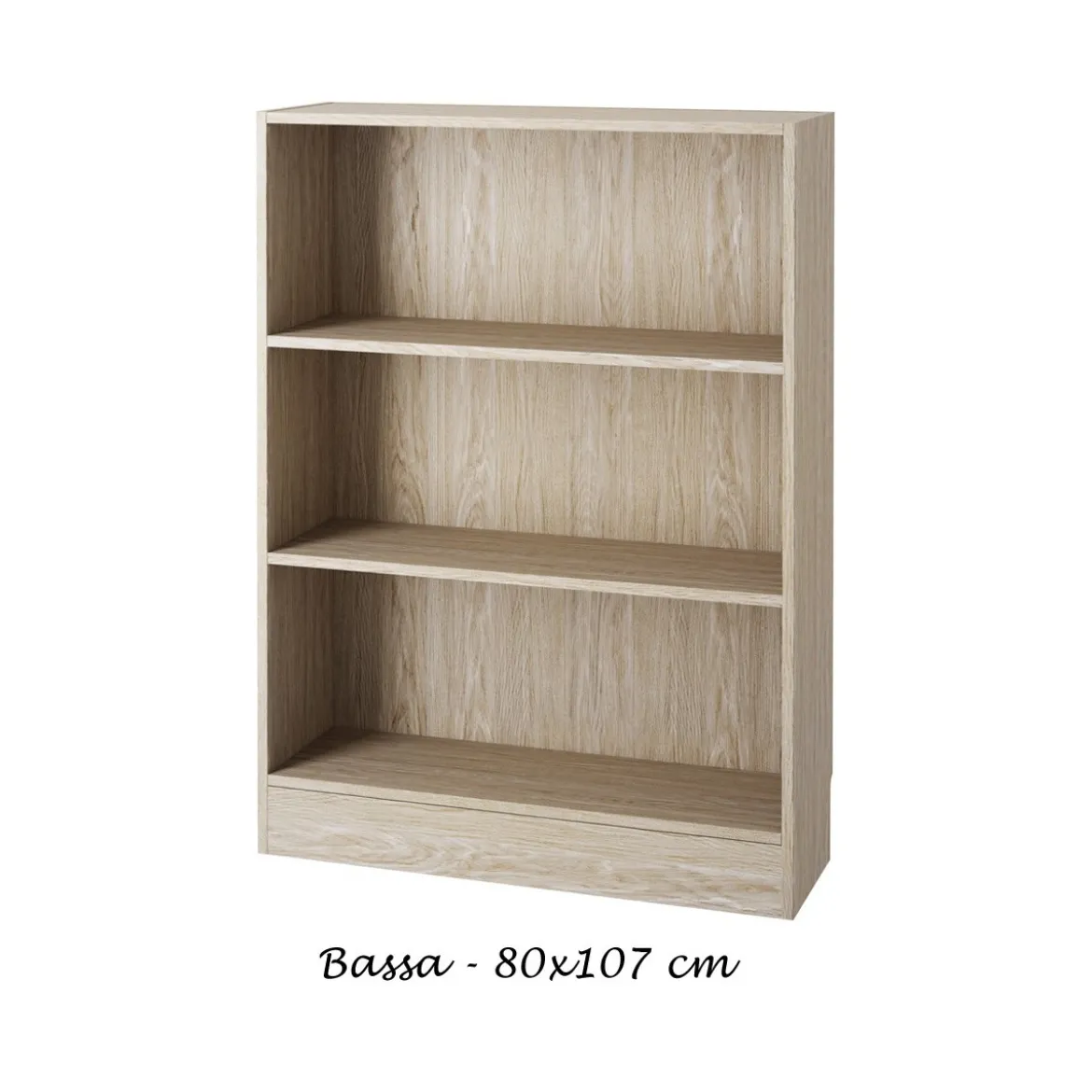 Kit Libreria in Legno Moderna Rovere Bassa Stretta Scaffali Ripiani da Ufficio