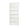 Kit Mobile Libreria Alta 6 Ripiani Bianca Bassa Legno Moderna Cameretta Design