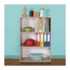 Kit Mobile Libreria 3 Ripiani Rovere Bassa a Giorno Soggiorno Scaffale Bambini