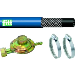 Kit per Stufa a Gas ad Infrarossi GPL Regolatore Tubo Pressione Fascette Bombola