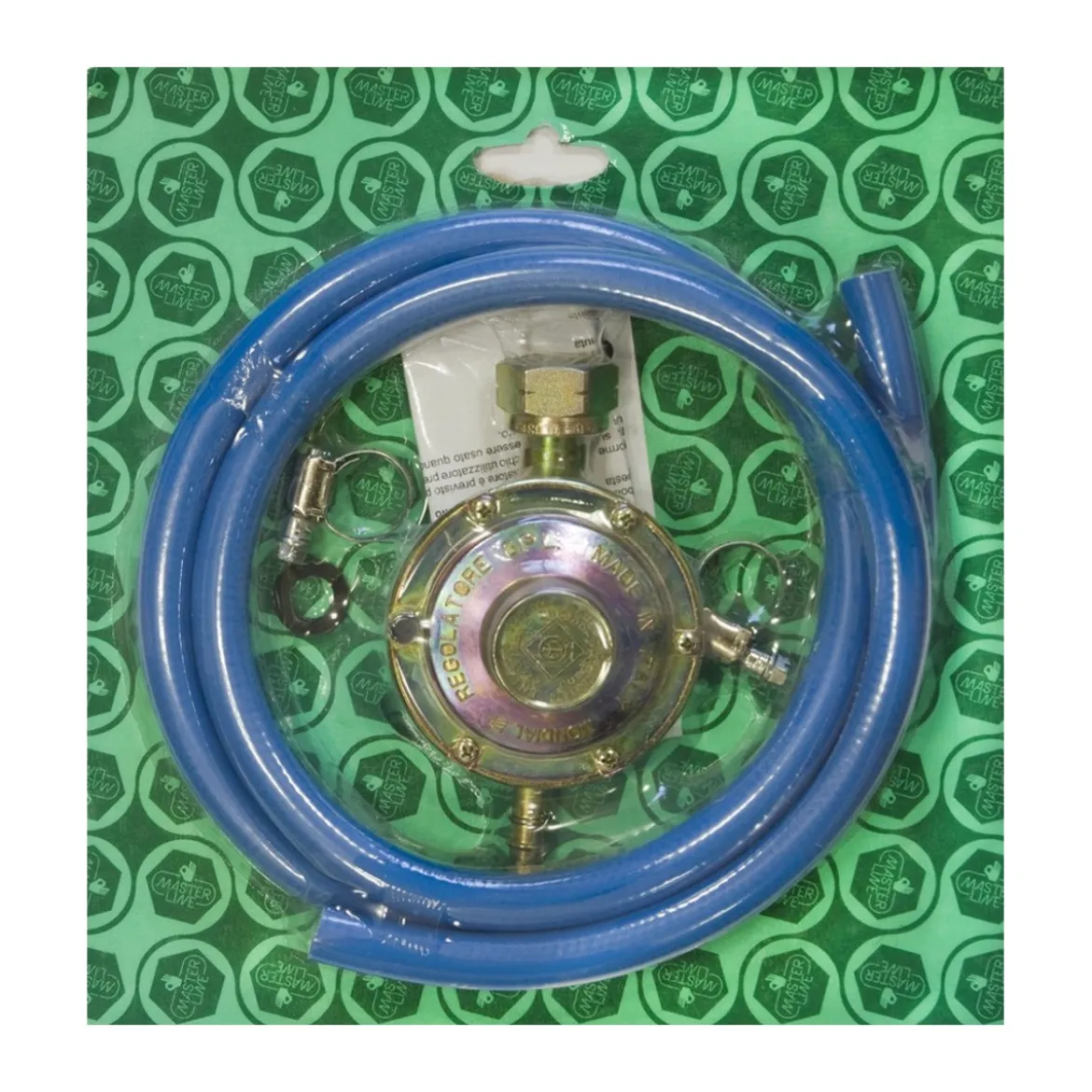 Kit per Stufa a Gas Barbecue GPL Regolatore Tubo Pressione Fascette Bombola