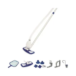 Kit Pulizia con Retino Spazzola e Tubo Aspiratore per Mantenimento Piscina