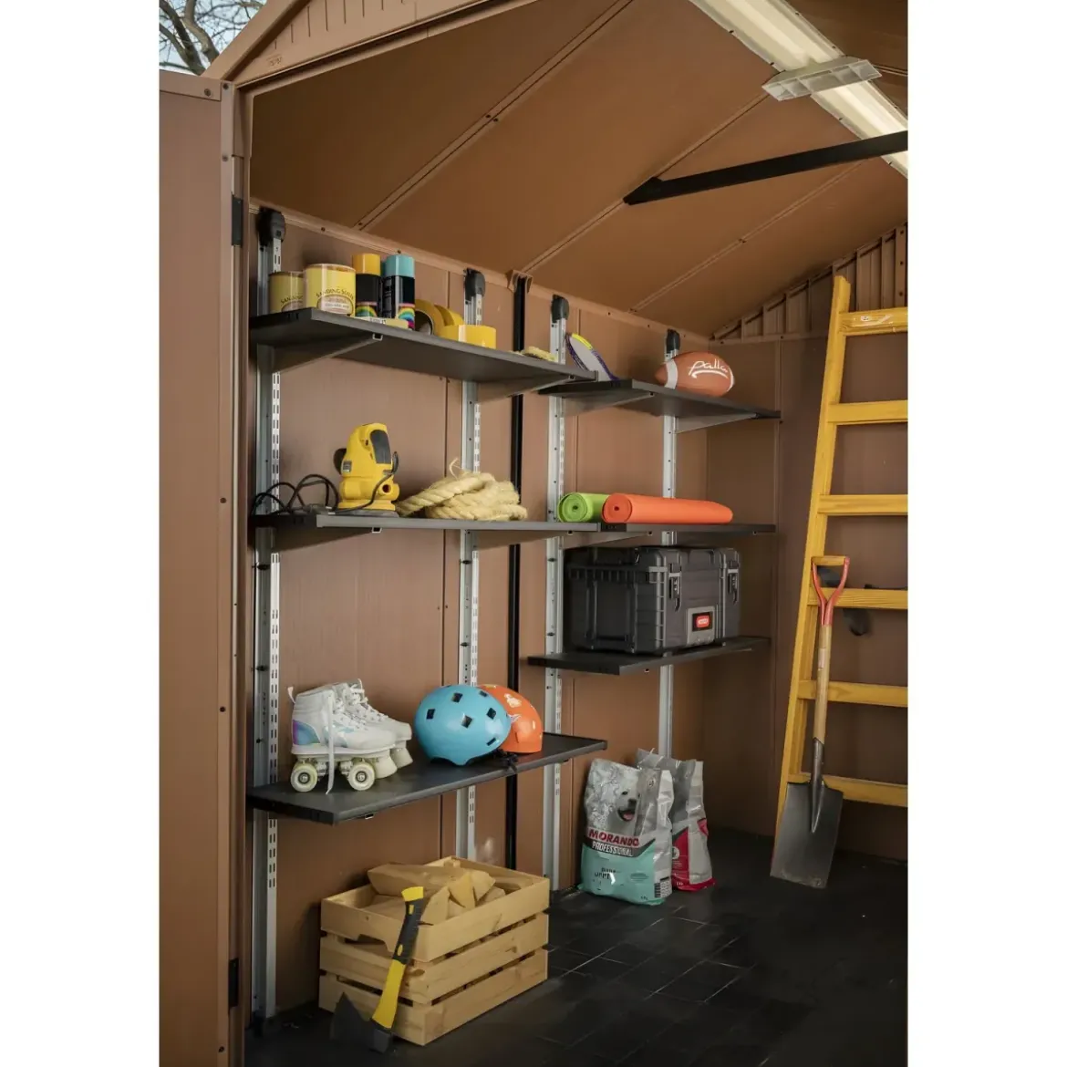 Kit Scaffali per Casetta da Giardino Keter 3 Mensole Modulari 100x30