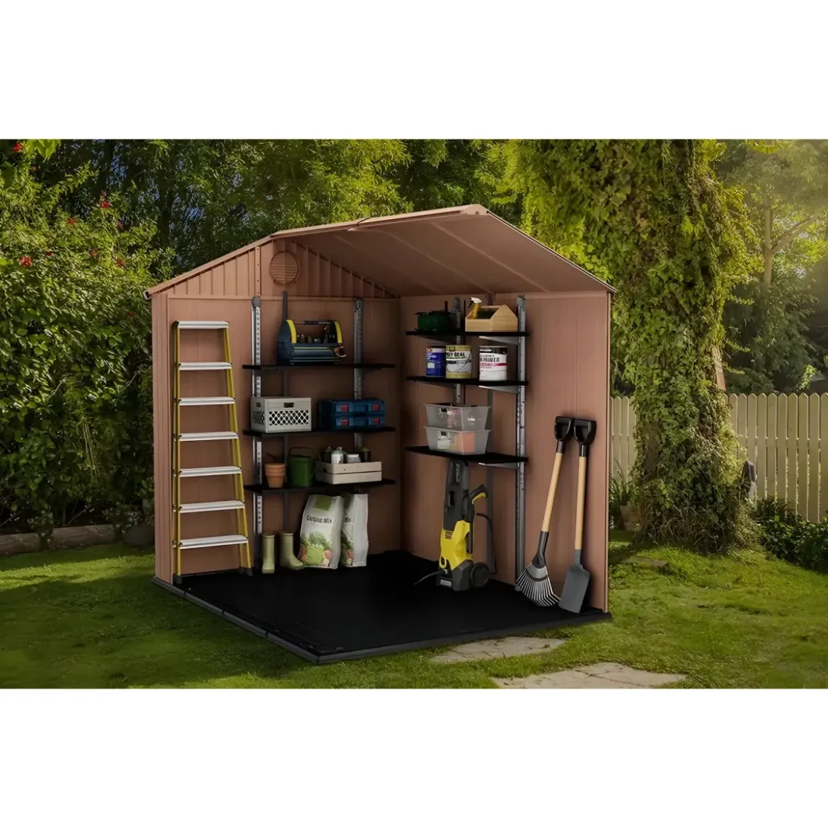 Kit Scaffali per Casetta da Giardino Keter 3 Mensole Modulari 100x30