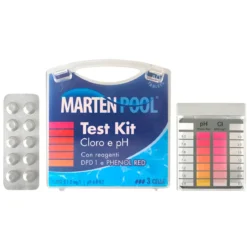 Kit Test Cloro e pH per Piscine con Valigetta e Reagenti in Pastiglie