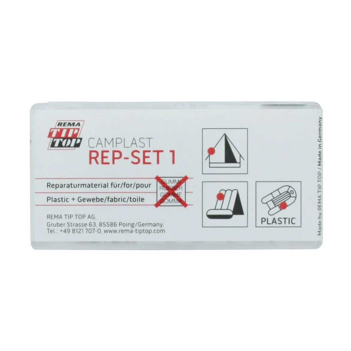 Kit Tip Top Riparazione Gommoni Tende Plastica Gonfiabili Foratura con Cemento