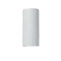 Lampada a Muro Applique da Parete Luce in Gesso Verniciabile Bianca