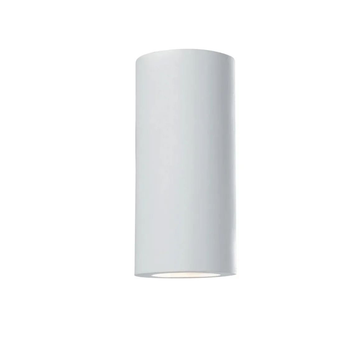 Lampada a Muro Applique da Parete Luce in Gesso Verniciabile Bianca
