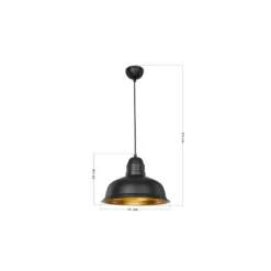 Lampada a Sospensione per Camera Salone in Metallo Nero Lampadario Sospeso