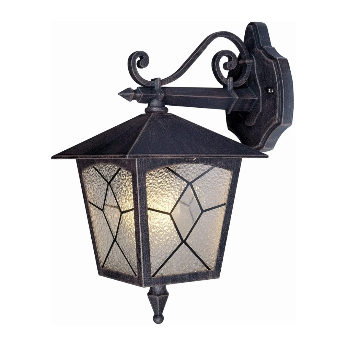 Lampada da Muro Lanterna in Metallo Esterno Lampione da Parete Giardino Bronzo