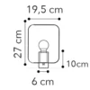Lampada da Parete Intec Applique Moderna Lampadina E27 Luce per Interno