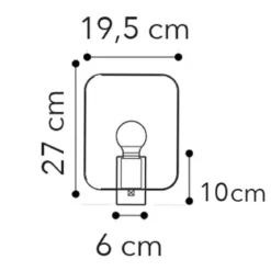 Lampada da Parete Intec Applique Moderna Lampadina E27 Luce per Interno