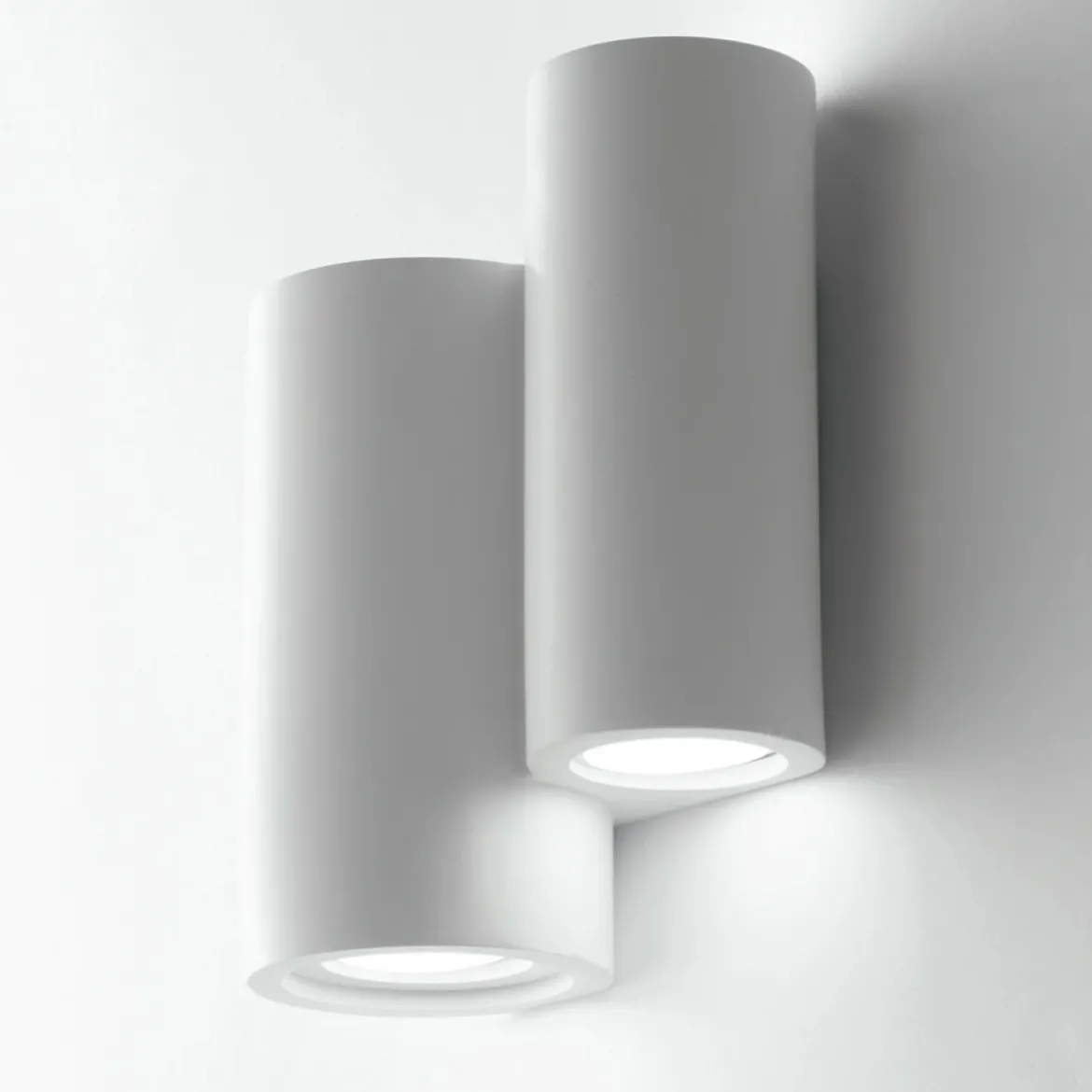 Lampada da Parete Intec Applique in Gesso Verniciabile per Interno Bianca