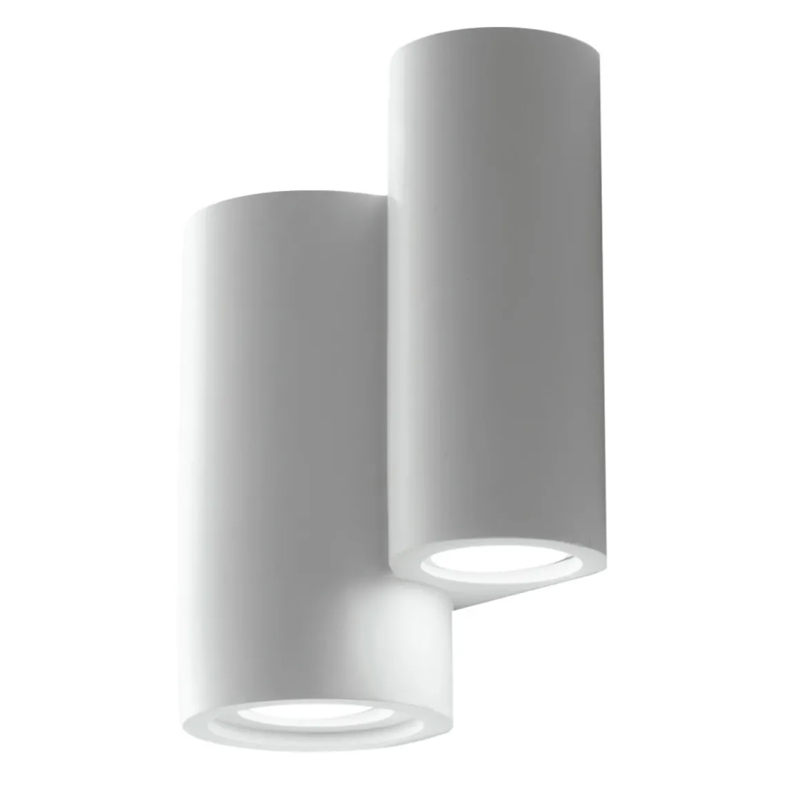 Lampada da Parete Intec Applique in Gesso Verniciabile per Interno Bianca