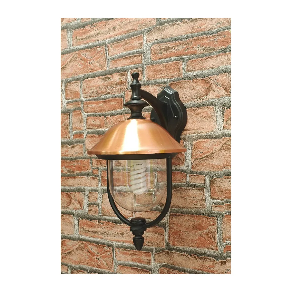Lampada da Parete per Esterno Lanterna Moderna da Muro Nera da Giardino Lampione