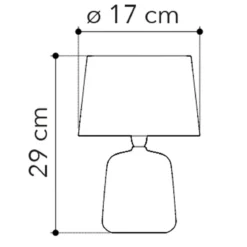 Lampada da Tavolo in Ceramica Oro con Paralume Nero Elegante Lampadina E14