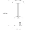 Lampada da Tavolo Ricaricabile Nera con Regolatore di Luminosità