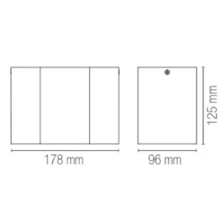 Lampada in Alluminio Intec da Soffitto 2 Punti Luce Orientabili Bianco