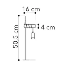 Lampada in Legno e Metallo Lumetto da Tavolo Luce Design Moderno