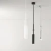 Lampadario dal Design Moderno Lampada Nera a Sospensione da Interno
