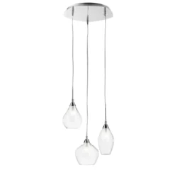 Lampadario Moderno con 3 Punti Luce a Sospensione da Interno di Design