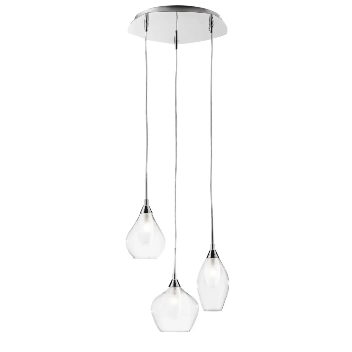 Lampadario Moderno con 3 Punti Luce a Sospensione da Interno di Design