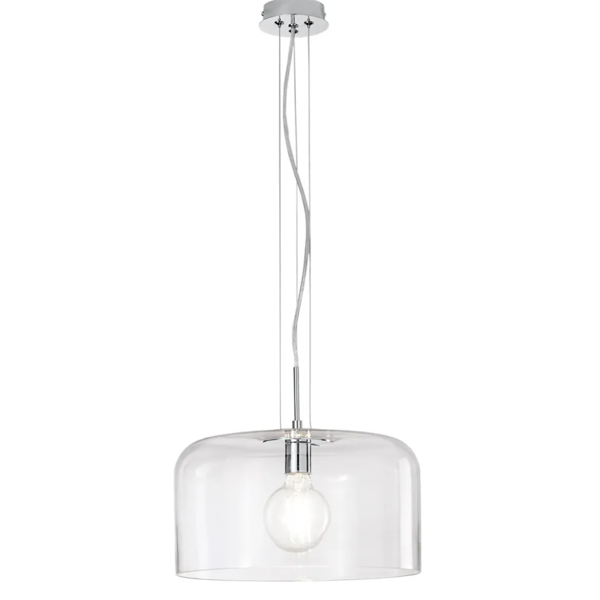 Lampadario Punto Luce in Vetro Soffiato da Interno a Sospensione Elegante