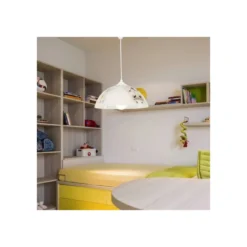 Lampadario Sospeso per Cameretta Ragazzi Lampada a Sospensione Vetro Bianco
